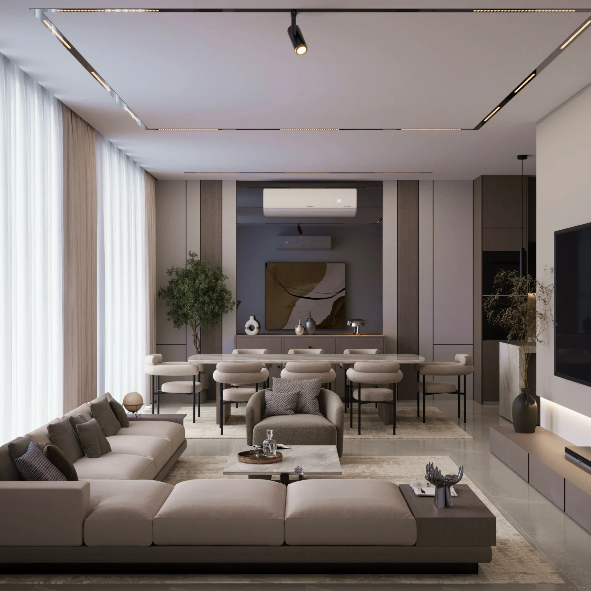 تصميم داخلي شقة مودرن