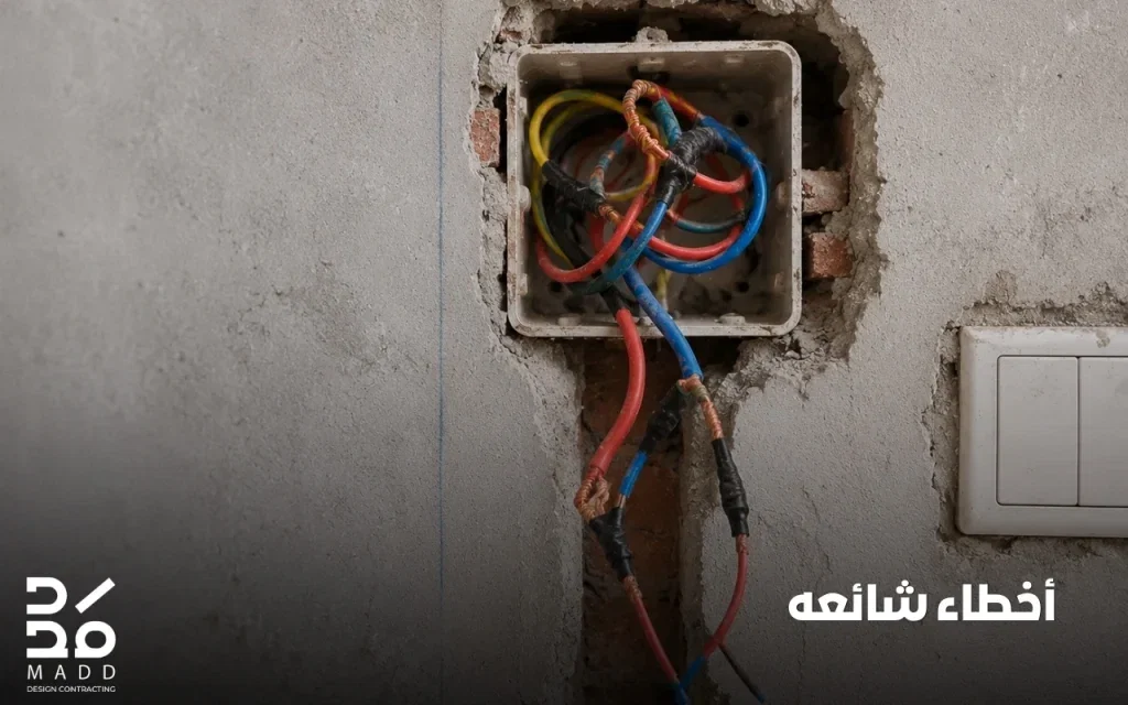 أخطاء شائعة في تأسيس الكهرباء